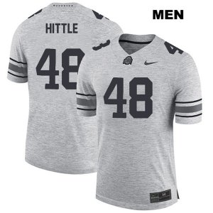 Men's NCAA Ohio State Buckeyes Logan Hittle #48 College Stitched Authentic Nike Gray Football Jersey CG20Y12RZ